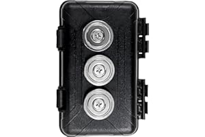 SunHalo Gear Upgraded Magnetic Key Holder Under Car, Hide a Key Outside Waterproof Magnetic Key Box for Under Car Large Hide Box Magnetic Storage Box, Black