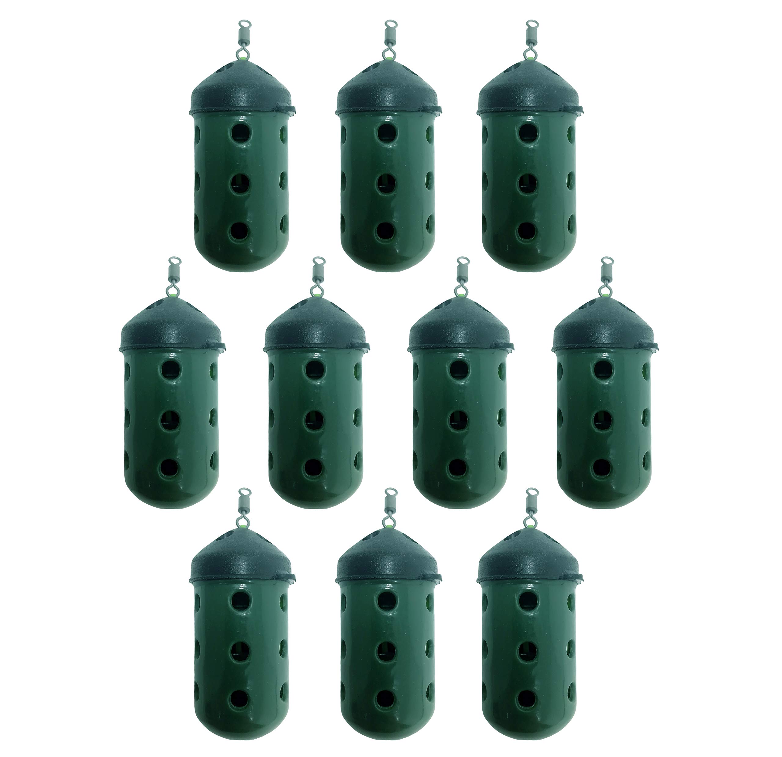 FLADEN Fishing - 10 x FEEDERS - CLOSED END MAGGOT Feeders Fishing Feeders Bulk Packs Available in Medium 20g or Large 30g - Great For Use With a Wide Range of Groundbaits (10 x 30g Feeders)