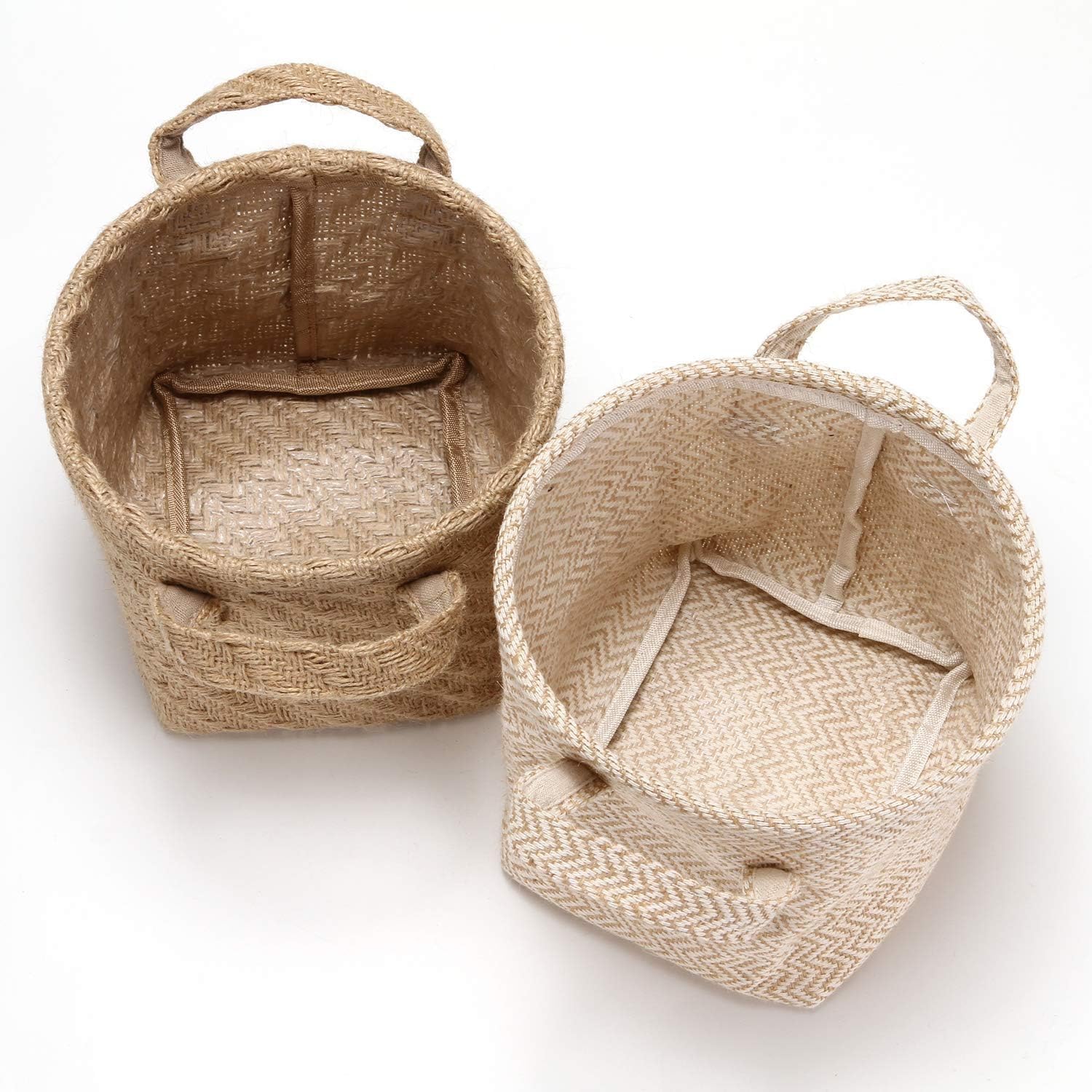 Cestas de almacenamiento Organizador Caja de contenedores en el yute y