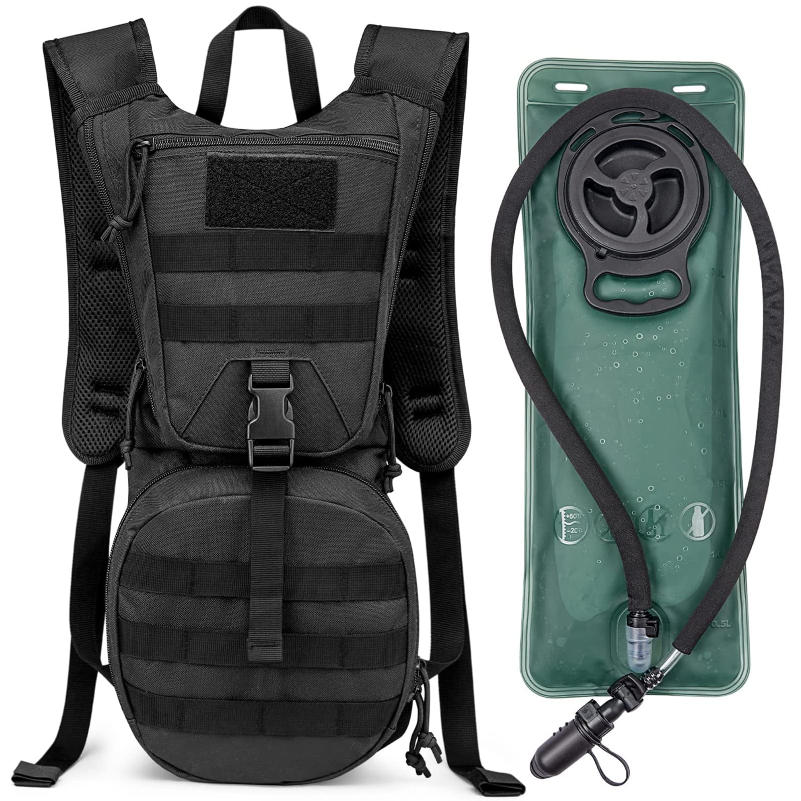 G4Free Military Hydration Backpack with Upgraded 2.5L Bladder Pack for Hiking, Cycling, Walking and Climbing