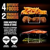 Swan 11L Twin Stack Air Fryer Cyclone Technology 2 x 5.5L Baskets view 3