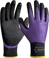 KAYGO Waterproof Work Gloves Insulated Double Latex Coated Purple L Pair