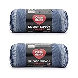 Red Heart Super Saver Ombre Navy Yarn - 2 Pack of