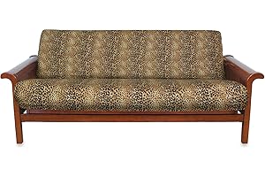 LOFT NY Full Futon Cover Black/Brown Cheetah Print