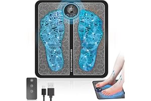UQQU EMS Foot Massager for Neuropathy,Foot Massager Pad for Pain Plantar Relief, Muscle Relaxation, Portable & Rechargeable Feet Stimulator Massager Mat with 8 Modes, 19 Levels