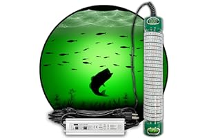 Green Blob Outdoors Underwater Fishing Lights, American Made, Docks and Boats, Brightest Fish Attractor for Snook, Bass, Crappie, Striper, Bait, Catfish and More (Green, 110V 15000 30ft)