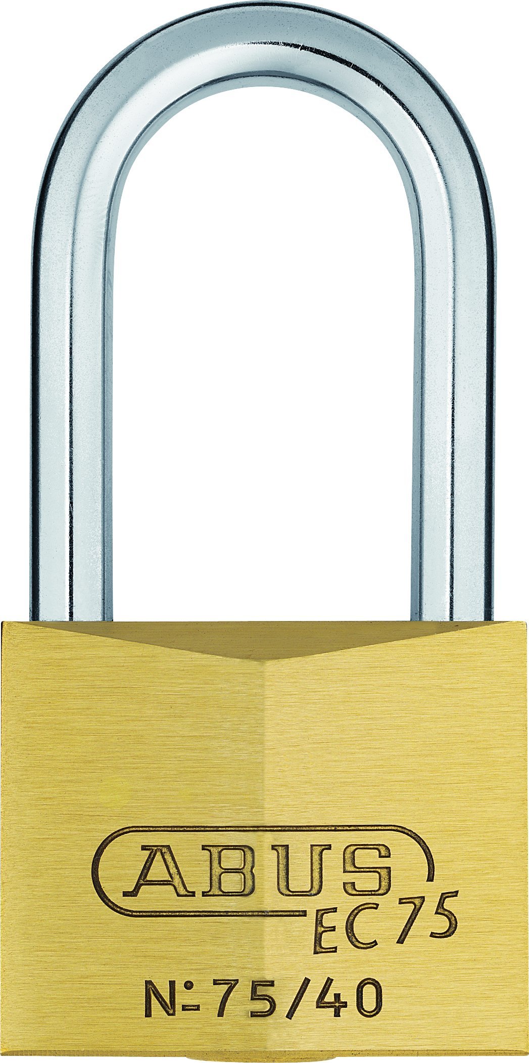 ABUS 27184 40mm Long Shackle Brass Padlock with Reversible Key