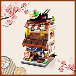 AXSDXA Japanese Street View Ramen Shop, 412PCS Mini