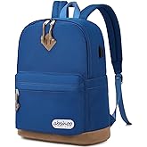 abshoo Basic Students Backpack For School Middle High School Water Resistant College Bookbag Travel Daypack (Klein Blue)