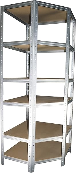 shelfplaza HOME Eckregal 200x70x40 cm verzinkt mit 6 Bden   fr 40er Tiefen   Kellerregal Lagerregal Metallregal Garagenregal Regalsystem Fachbodenregal Werkstattregal Haushaltsregal