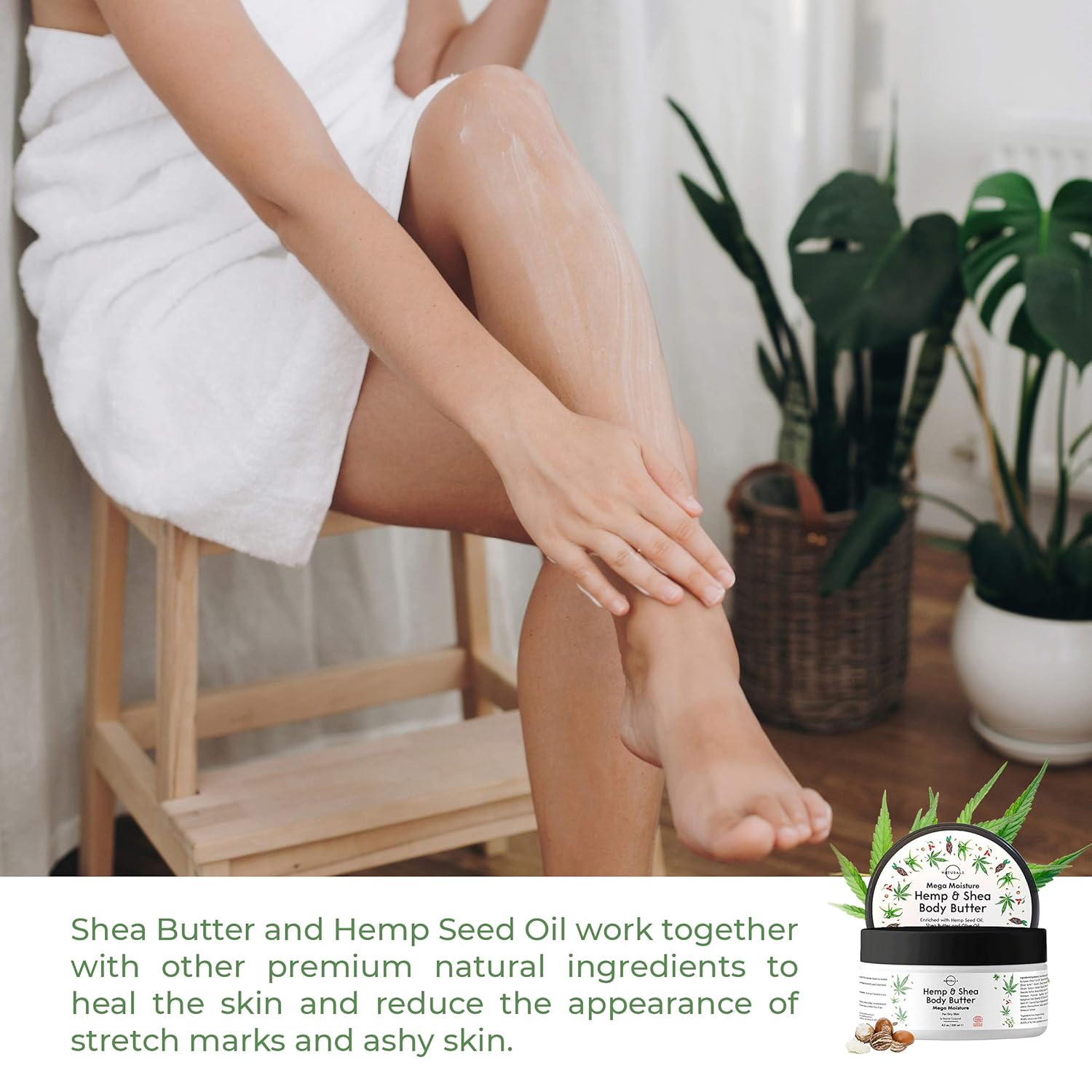O Naturals Organic Moisturizing Body Lotion Hemp Cream with Shea Body Butter. Rose Hip Oil Cellulite Cream Vitamin E Jojoba Oil Scar & Stretch Mark Remover Dry Skin Hydrating Legs Massage Cream 250ml : Beauty