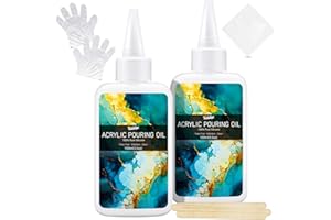 7oz Silicone Pouring Oil, 100% Pure Silicone Oil for Acrylic Pouring, Premium Dramatic Cell Activator for Acrylic Paint, Wate