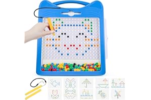 SVANCE Extra Large Magnetic Drawing Board for Kids, Magnet Doodle Board with 2 Stylus Pen and Beads, Magnetic Dot Art Fine Motor Skills Toy, Travel Toys Activities for Boys Girls (12.5" x 12.5")