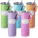 Geiserailie 5 Set Teacher Appreciation Gift 20 oz Insulated Tumbler Composition Book Keychains Inspirational Thank You Gifts for Women Teachers Valentines Gifts(Multicolor)