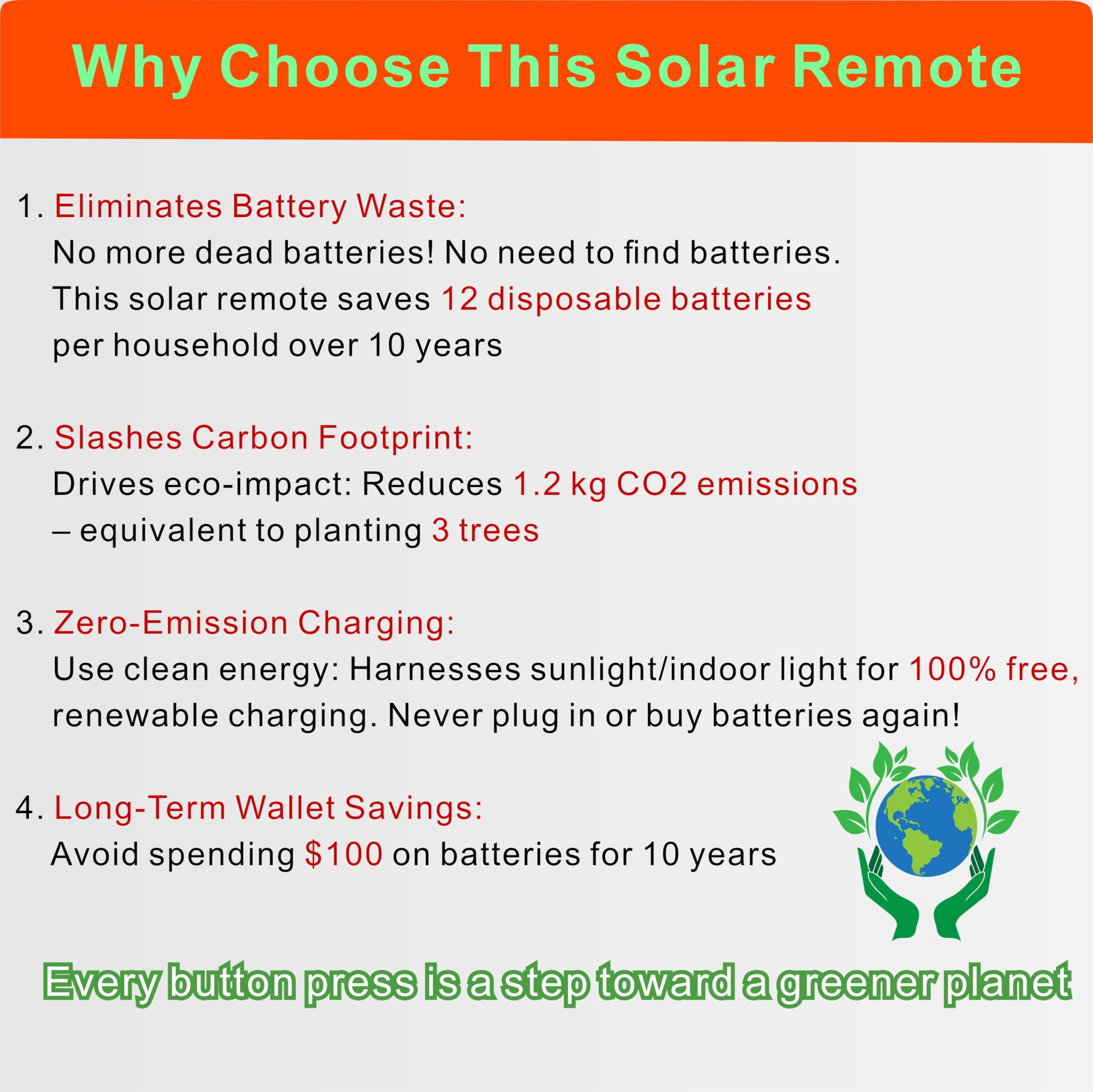 Replacement Solar TV Remote for Samsung Smart TV 2025-2018, Rechargeable, Solarcell, USB-C/Type C Fast Charging, Voice&Bluetooth. Compatbile with Samsung Remote Control for Smart TV. 2-Year Warranty.