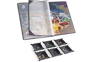 Tektalk Jigsaw Puzzle Board with 6 Sorting Trays Portable Puzzle Mat with Puzzle Dustproof Cover for Puzzle Storage Puzzle Sa