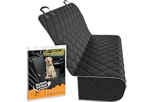 Active Pets Black Car Rear Seat Cover for Dogs, Durable Waterproof & Scratch Resistant Vehicle Backseat Protector, Nonslip Dog Accessory & Pet Protection for Back Seats, Machine Washable