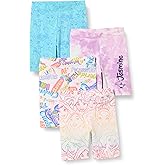 Amazon Essentials Disney | Marvel | Star Wars Girls and Toddlers' Bike Shorts - Discontinued Colors, Pack of 4
