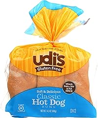 Udi's Gluten Free Classic Hot Dog Buns, Frozen, 14.3 Ounce