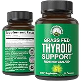 Raw Desiccated Thyroid Supplement. Grass Fed New Zealand Beef Neck & Thyroid Gland Capsules for Women and Men. Ancestral Living Ethically Sourced Bovine Supplements for Energy and Metabolism Support