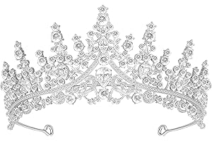 Queenship Tiara Crown for Women, Queen Tiara for Birthday Prom Bridal Party Custome Silver