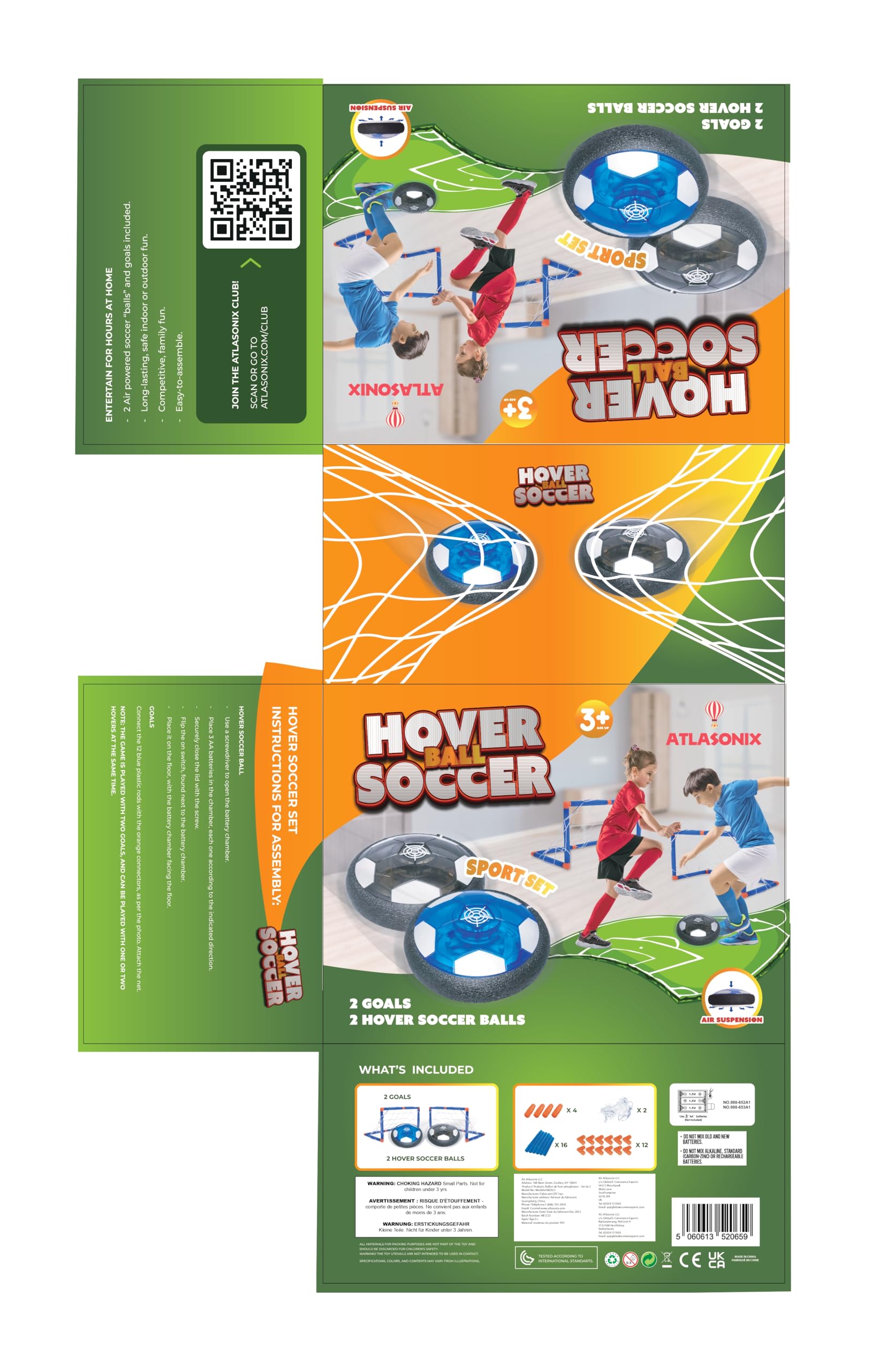 Hover Soccer Ball - Indoor Soccer Ball, Indoor Flying Toy Games (2 Floating Disk + 2 Goals) Boy Birthday Gifts, Indoor Silent Game | 4 in 1 Pack