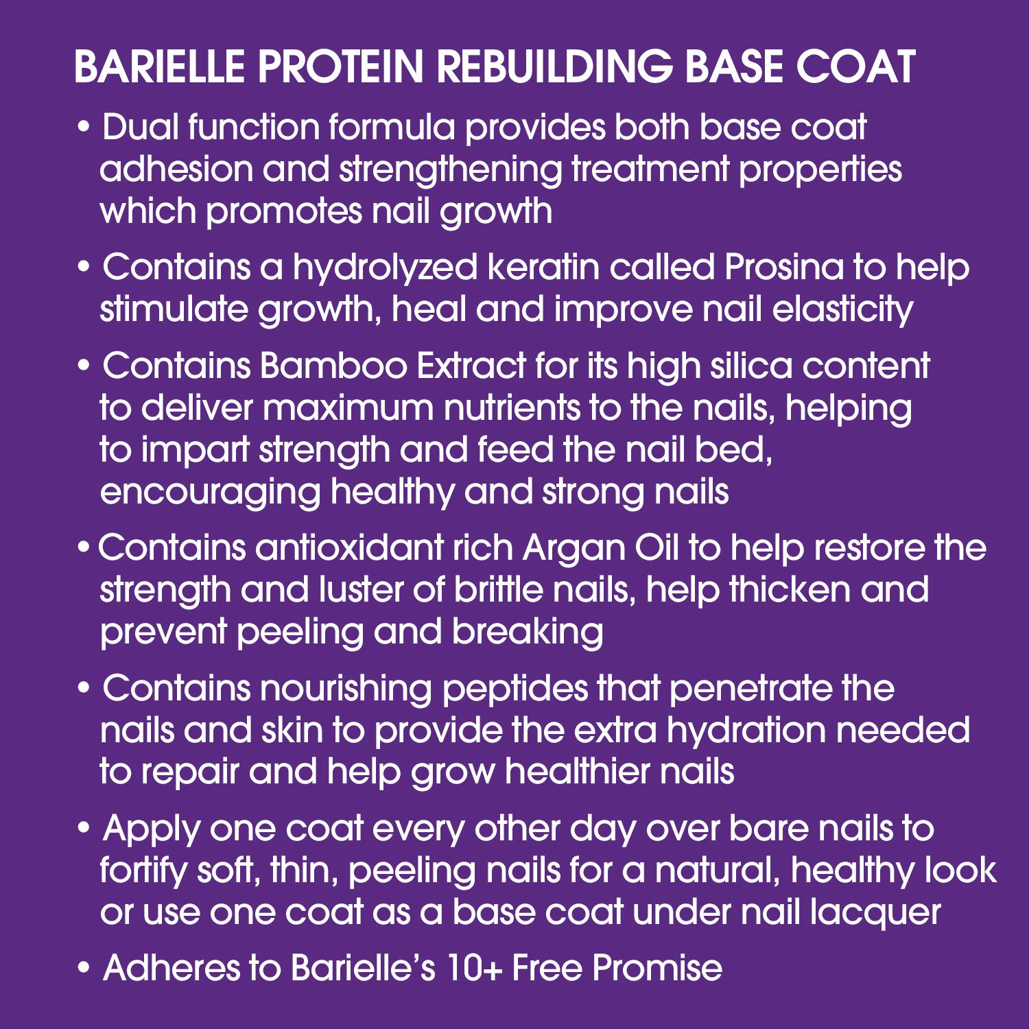 Barielle Protein Rebuilding Base Coat with Prosina : Beauty