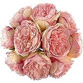 SOFTKIDS 2 Bouquet 10Heads Artificial Fake Peony Flowers Silk Faux Flower for Home Office Party Wedding Decorations