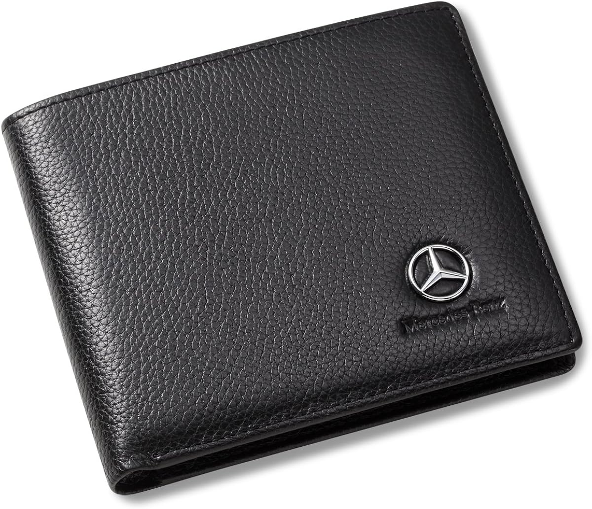 Mercedes Benz Bifold Wallet with 3 Card Slots and ID Window Genuine Leather Amazon.ca Jewelry