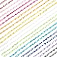 PH PandaHall Colorful Plastic Jewelry Chains, 22 Strands 15 inch Curb Chain Links 11 Colors Twist Cross Chain for Eyeglasses Purse Chains Necklace Earring Jewelry Making, 7~7.5mm Wide, Oval