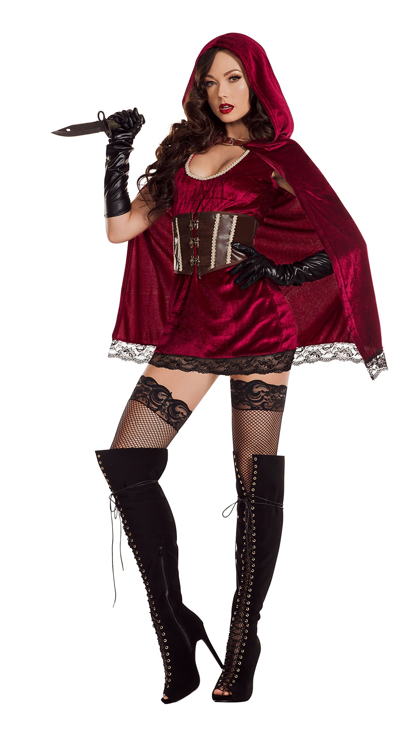 Starline S7110 Riding Hood Costume Adult-Sized, Dark Red, S