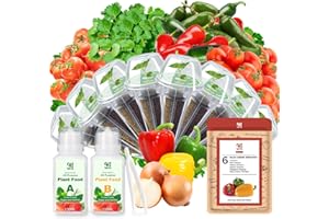 HIHOYA Salsa Garden Seed Pods for All Hydroponics Growing System, 8 Pods with 600+ Seeds of Cherry Tomato, Bell Pepper, Onion, Cilantro, Jalapeno Pepper and Roma Tomato