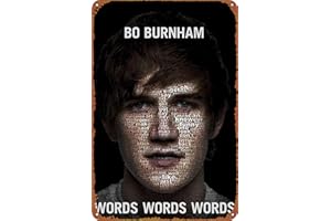 ZTLLFV Bo Burnham: Words, Words, Words Poster Metal Signs Vintage for Home Bar Swimming Pool Beach Farmhouse Garden Outdoor Funny Wall Decor, 12x8 Inch