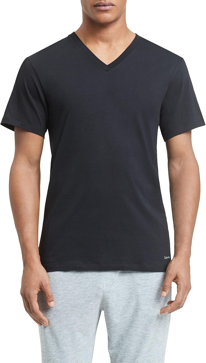 Calvin Klein Men's Cotton Classics Multipack V Neck T-Shirts at  Men’s Clothing store
