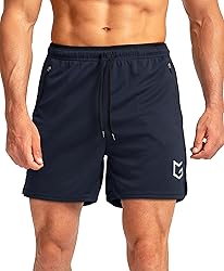 G Gradual Men's Running Shorts with Zipper Pockets
