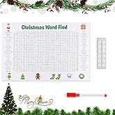 Generic Jumbo Christmas Word Search Poster, Giant 36"x24" Wall Game for Families