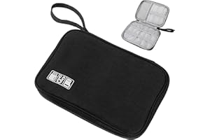 Electronics Travel Organizer Bag, 24x17x3cm Lightweight Cable Organiser Case, Shockproof Water-Resistant Oxford/Polyester Gad