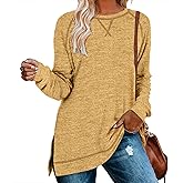 Aokosor Tunic Tops for Women 2025 Long Sleeve Shirts for Leggings Loose Fit Sweaters