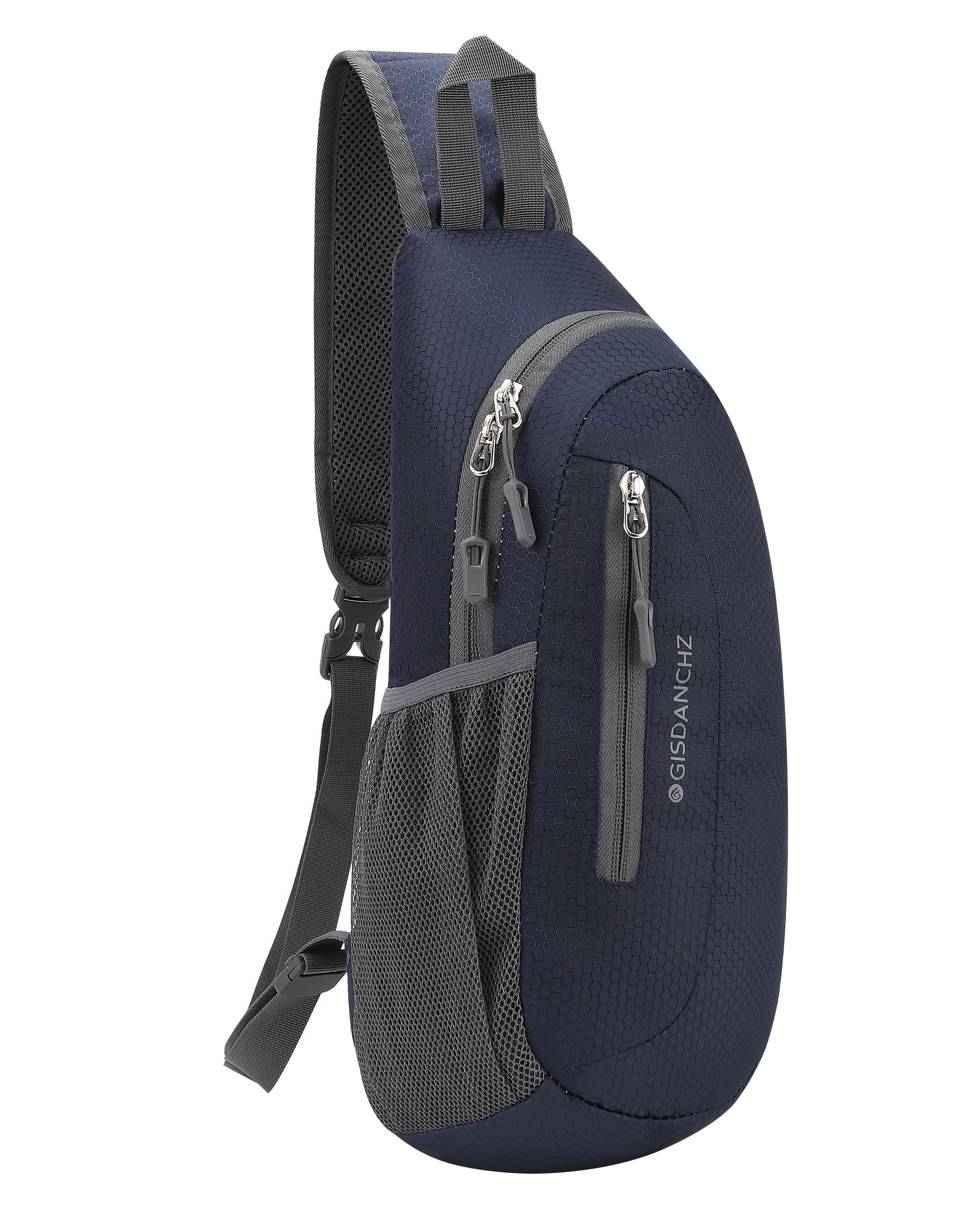 PivotWing Sling Bags For Men Women, Cross Body Bag Men Women Hiking Travel Sports Lightweight Shoulder Chest Bags Small Slim Sling Backpack Dog Walking Daypack Crossbody Bag Navy