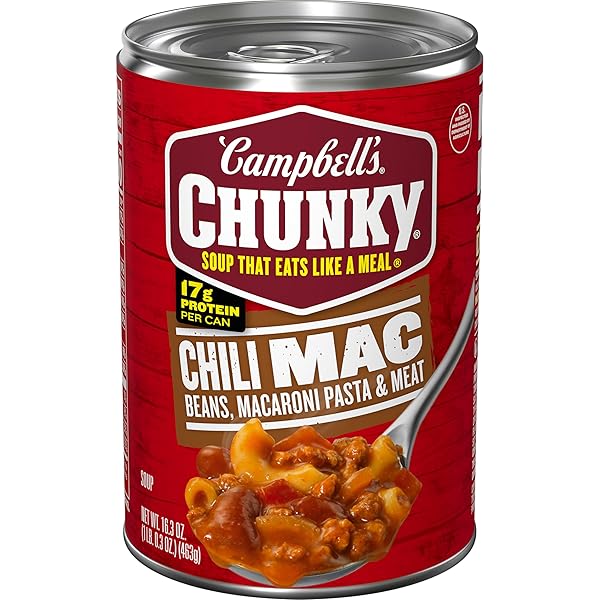CAMPBELL’S CHUNKY SOUP, CHILI MAC, 16.3 OZ CAN