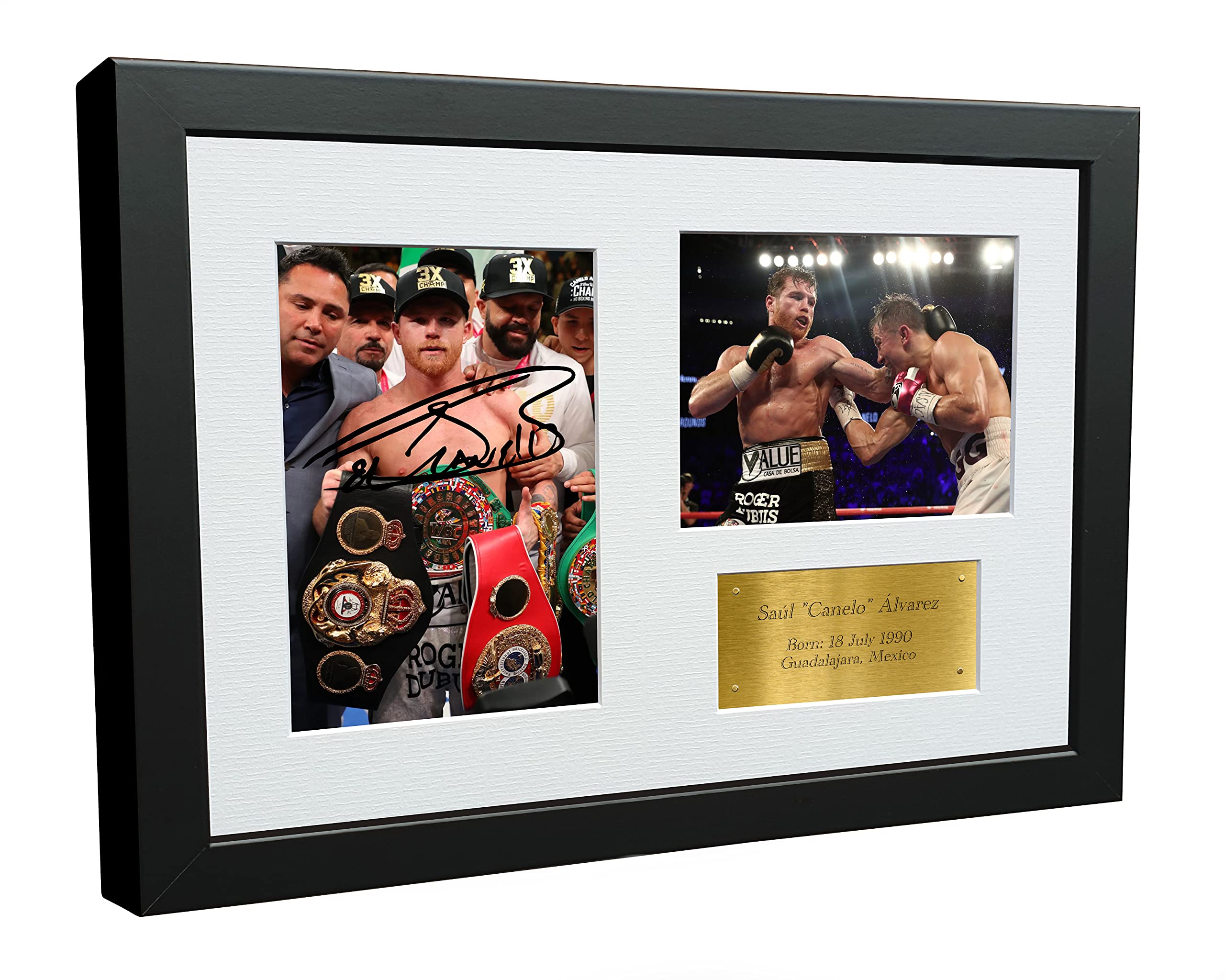 Kitbags & Lockers Saul Canelo Alvarez 12x8 A4 Autographed Signed Photo Photograph Picture Frame Boxing Gift Poster Gold
