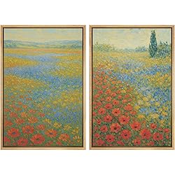 MUDECOR Framed Canvas Print Wall Art Set Colorful