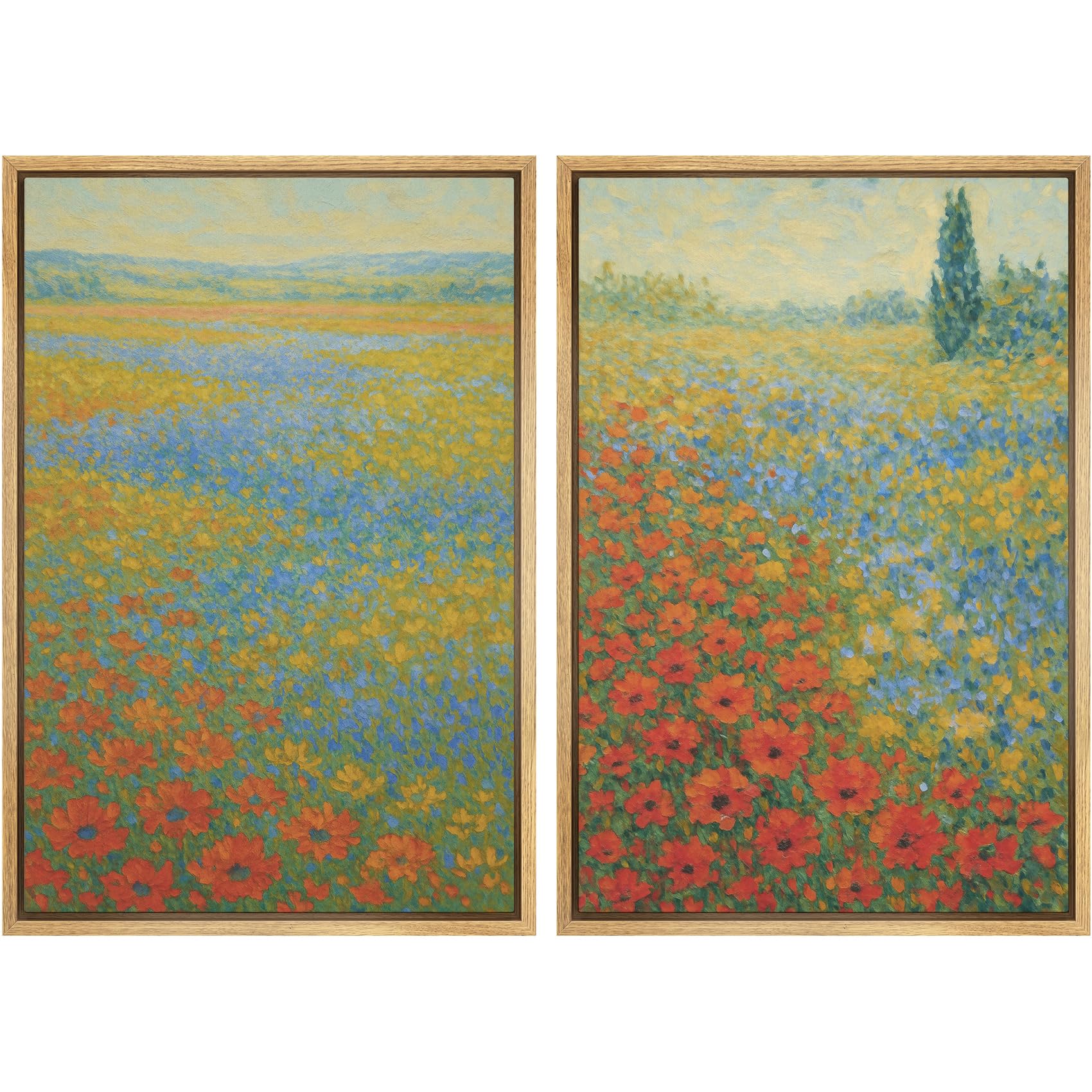 MUDECOR Framed Canvas Print Wall Art Set Colorful