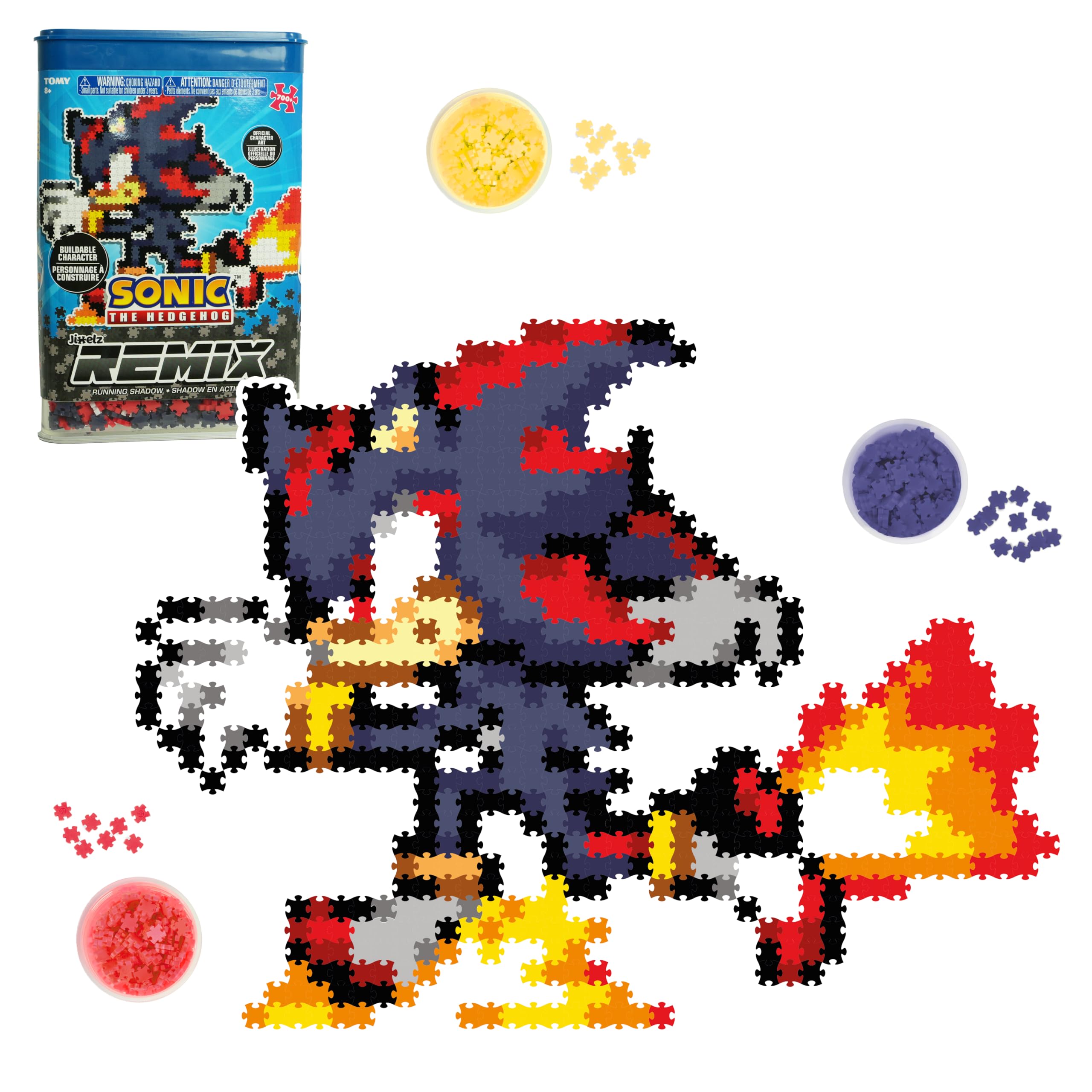TOMY Jixelz® Remix Sonic The Hedgehog Craft Kit – Running Shadow – 700+ Pieces