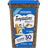 TEMPTATIONS MixUps Crunchy and Soft Cat Treats, Surfer's Delight Flavor, 30 oz. Tub