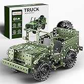 Lucky Doug STEM Building Projects Model Truck Set - Building Toys for Kids Ages 8-12, Assembly Science Army Toys for Boys 8 9 10 11 Years Old