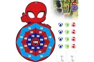Giseo 29’’Large Kid Dart Board Spidy Dartboards with 12 Sticky Balls for Boys Birthday Gifts for 3-8 Years Old Boys and Girls
