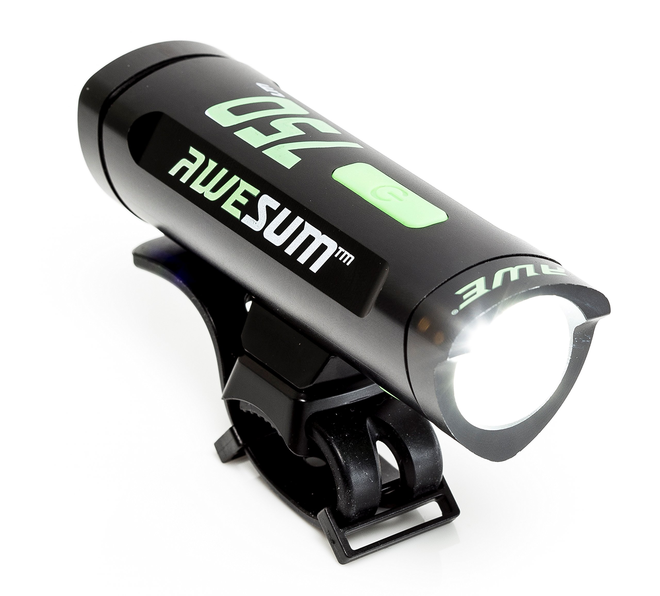 AWE 750 Lumens AweBright USB Rechargeable Bicycle/Bike Front Light, Visibility 1km+ IPX4 Waterproof