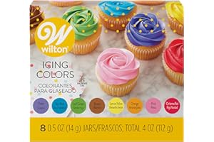 Wilton 8-Count Icing Colors for Cakes & Cupcakes, Gel-Based Colors for Frosting - Note that Packaging May Vary