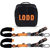 LODD - Motorcycle Tie Down Straps with Swivel Carabiner, Heavy-Duty Buckles, Fur Protection, Reinforced Buckle | 2,400 lbs, 1.5" | Trailer Securing for Dirt Bike, Enduro, Trial, Quad, Trail